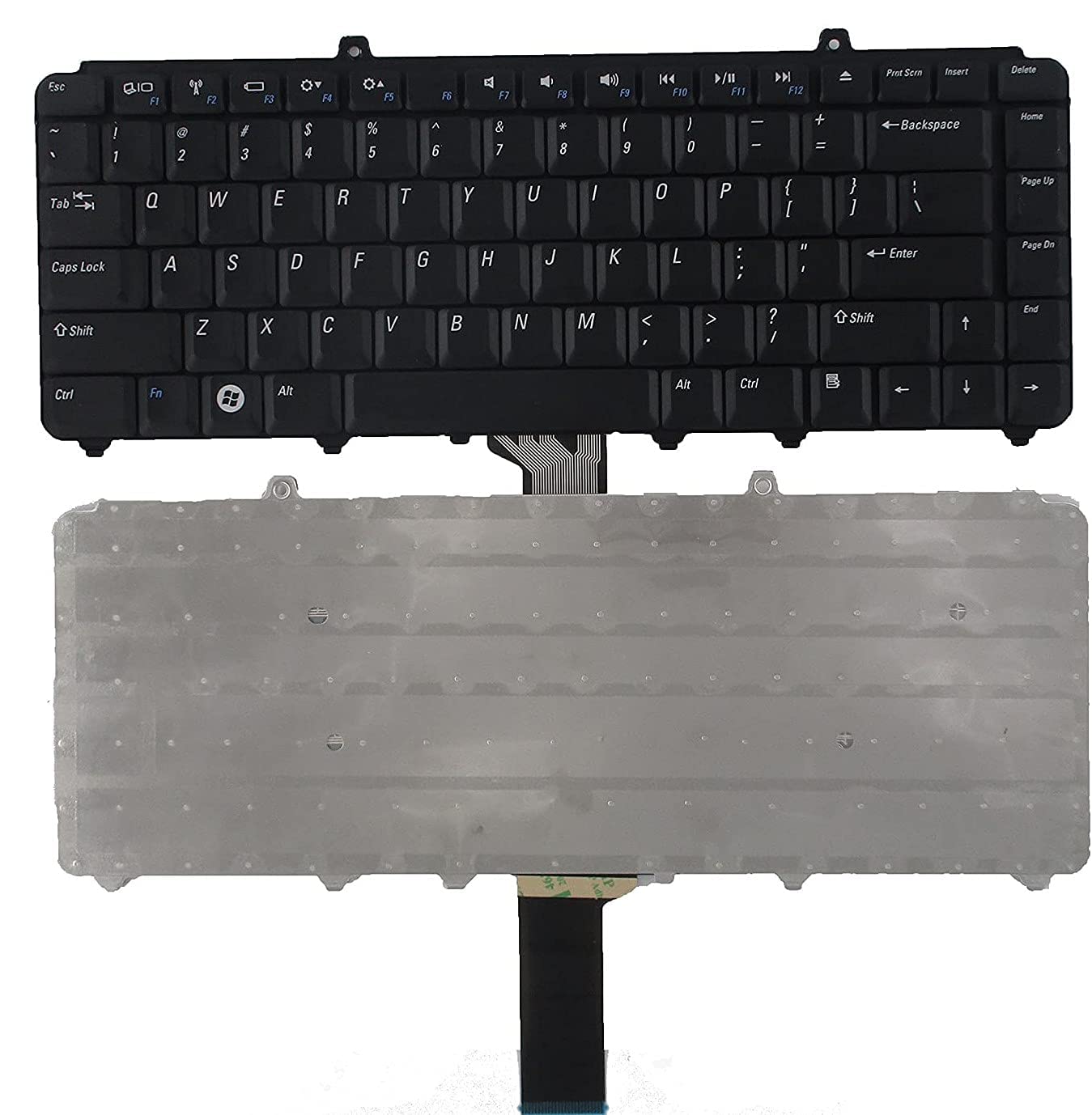 WISTAR Laptop Keyboard Compatible for Dell Inspiron 1420 1520 1526 1525 1540 1545 Black VOSTRO1000 1400 P446J 0P446J NSK-9301 Black